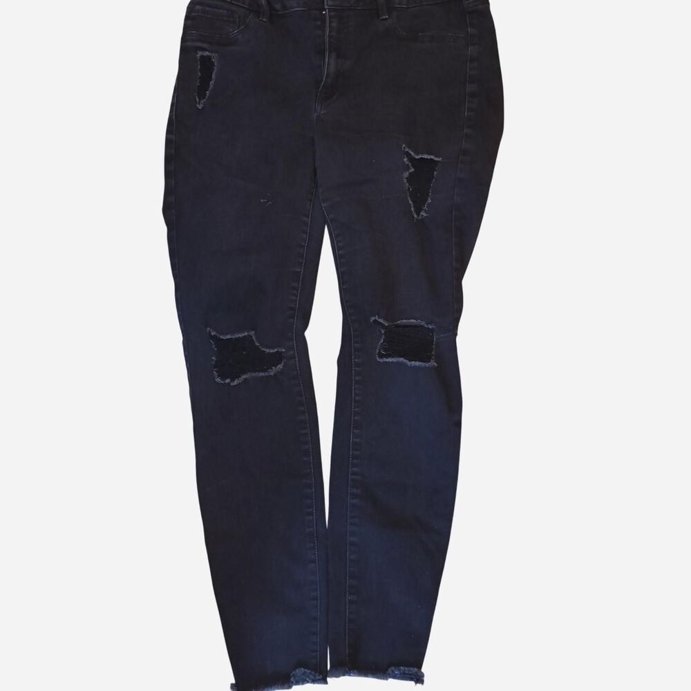 Refuge Black Distressed Ripped Skinny Jeans Women's Size 10